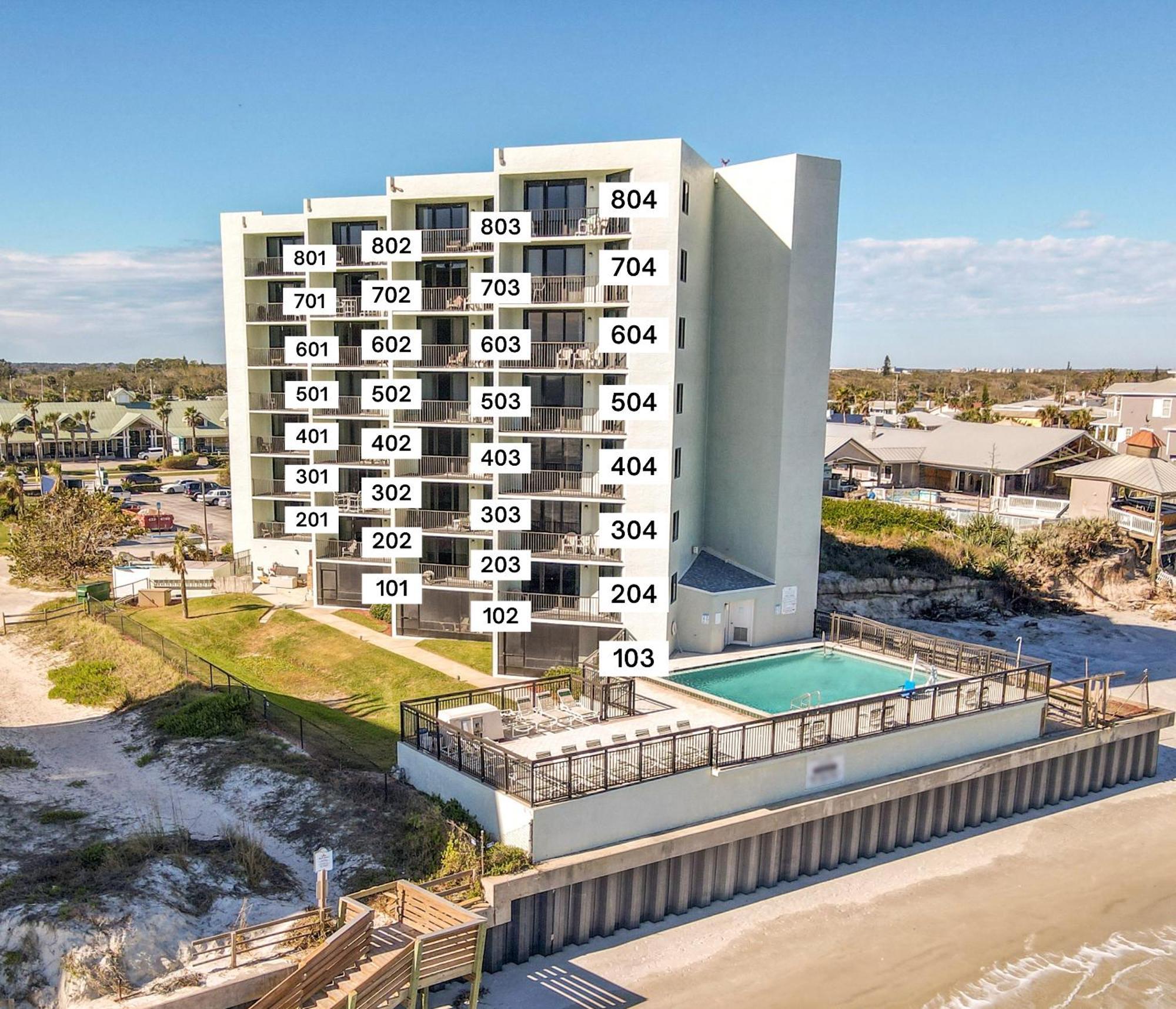 Ocean View With A Beachfront Pool At Ocean Trillium Condo ~ 602 New Smyrna Beach Eksteriør billede